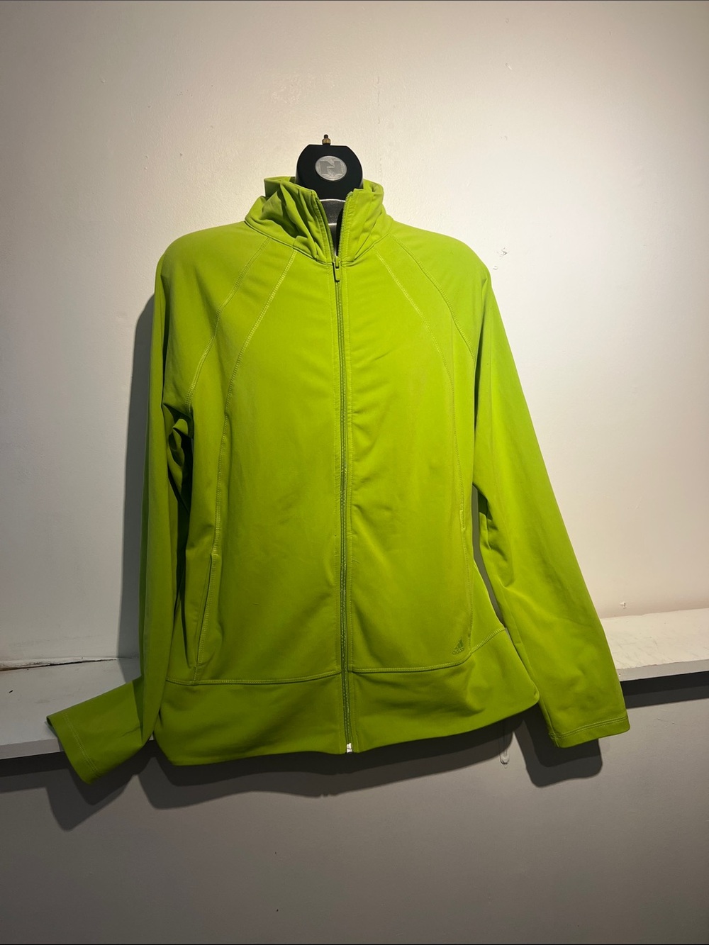 adidas Women's Lime Green Full-Zip Utility Jacket